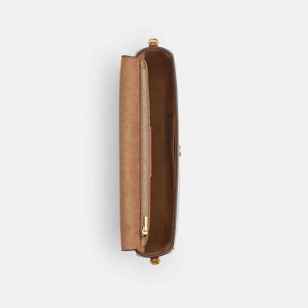 COACH®,ブルック フラップ チェーン バッグ・ホース アンド キャリッジ プリント,ショルダーバッグ,ﾌﾞﾗｽ/ﾁｮｰｸ ﾄｰﾌﾟ