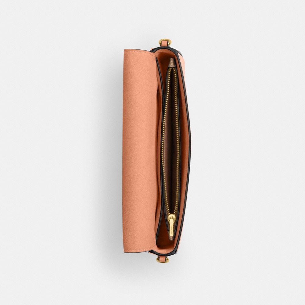 COACH®,Mila Crossbody Bag With Signature Canvas,Crossbody,Metal,Logo,Day Party,,Inside View,Top View