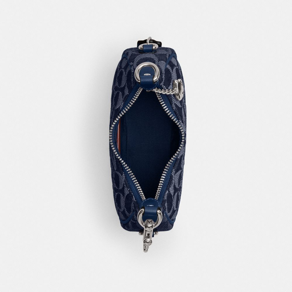 Shop Coach Jonie Bag In Signature Denim In Silver/deep Blue Multi