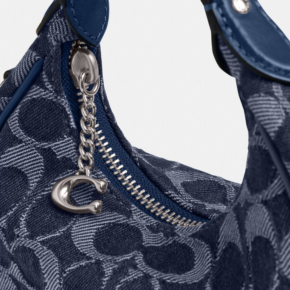 Shop Coach Jonie Bag In Signature Denim In Silver/deep Blue Multi