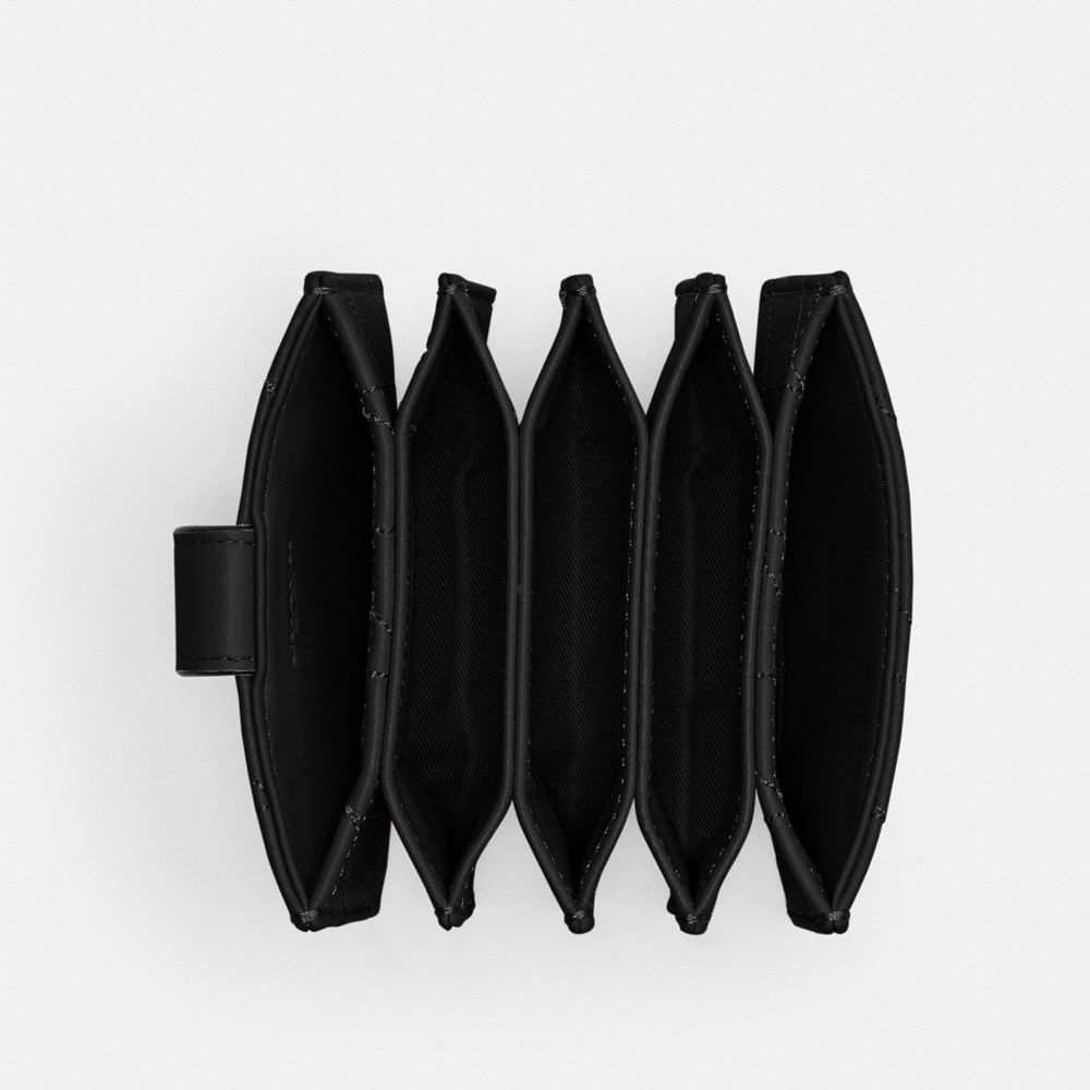 Coach Essential Multi Card Holder With Pillow Quilting In Black