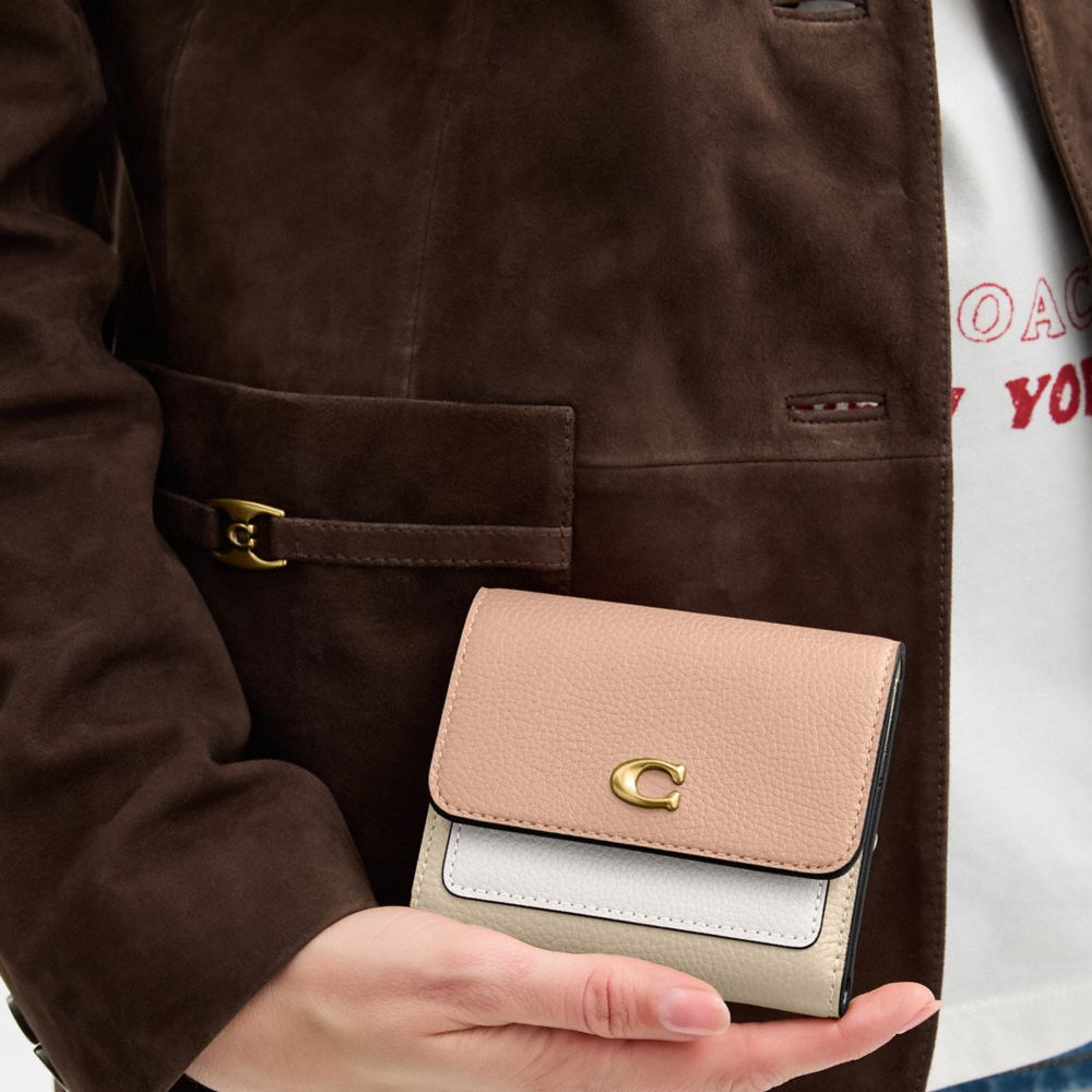 COACH®,Mila Small Flap Wallet In Colorblock,,Detail View