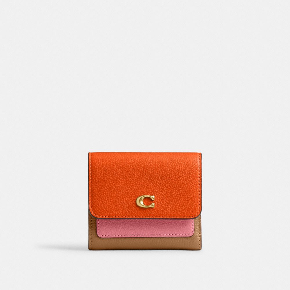 COACH®,Mila Small Flap Wallet In Colorblock,,Front View