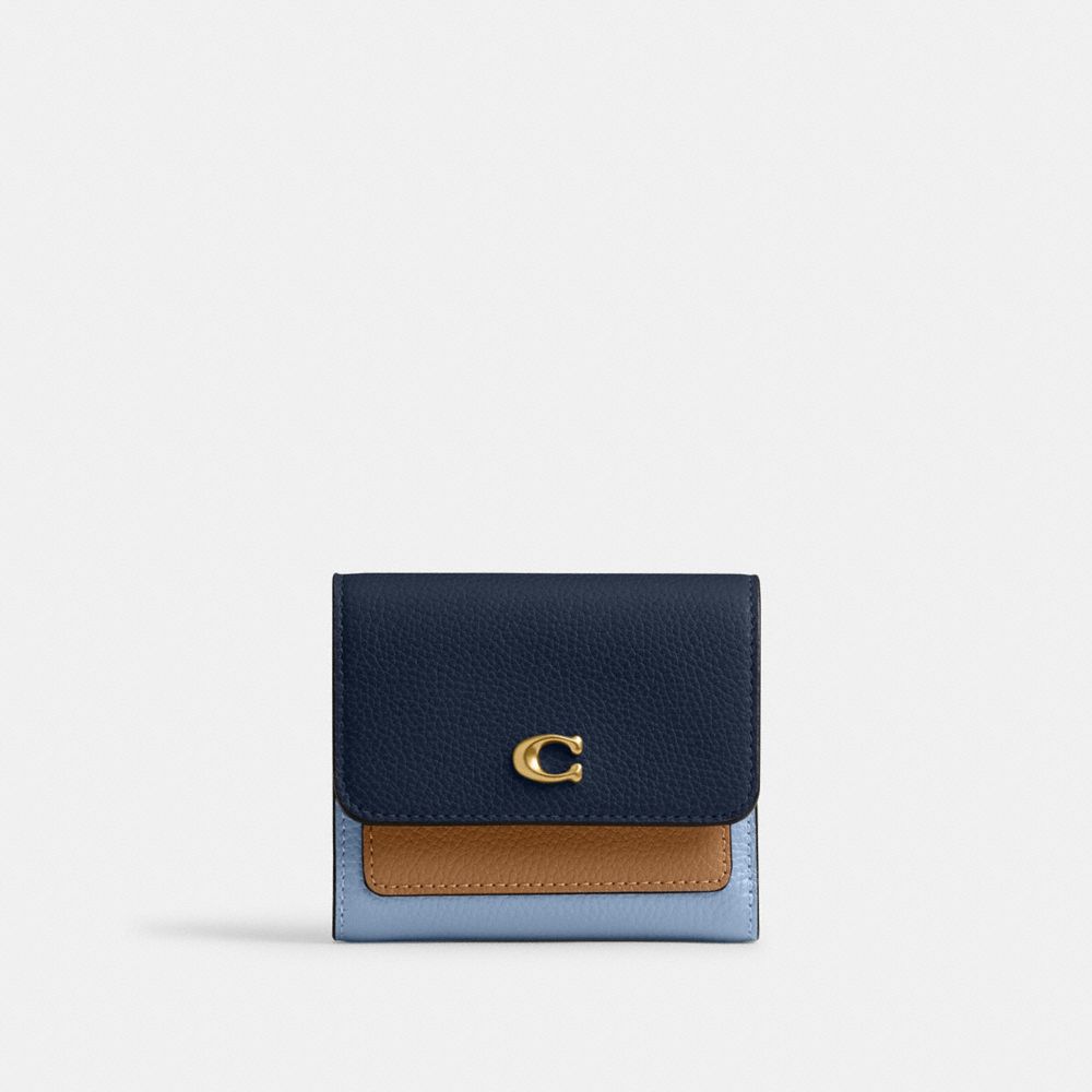 COACH®,Mila Small Flap Wallet In Colorblock,,Front View