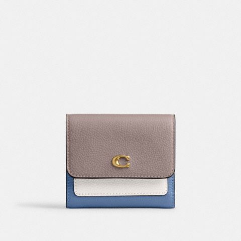 Coach Mila Small Flap Wallet In Colorblock