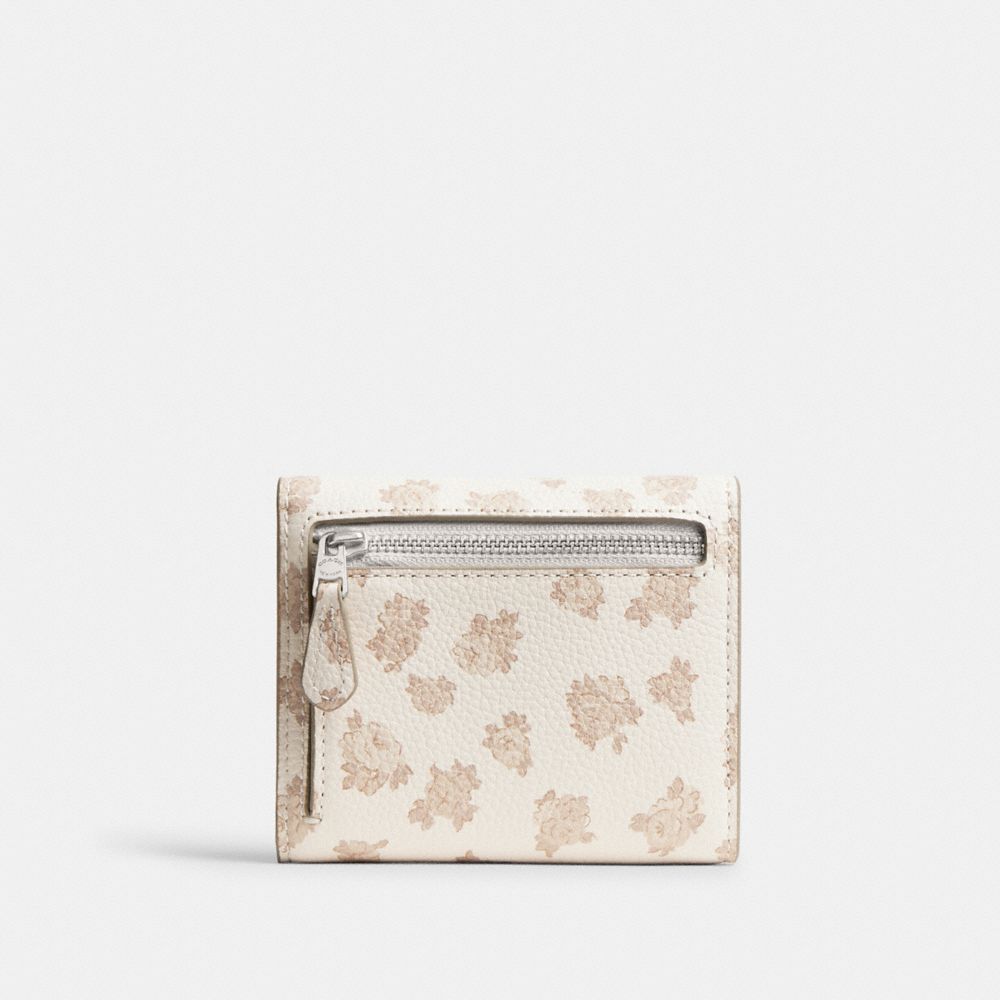 COACH®,Mila Small Flap Wallet With Floral Print,,Back View