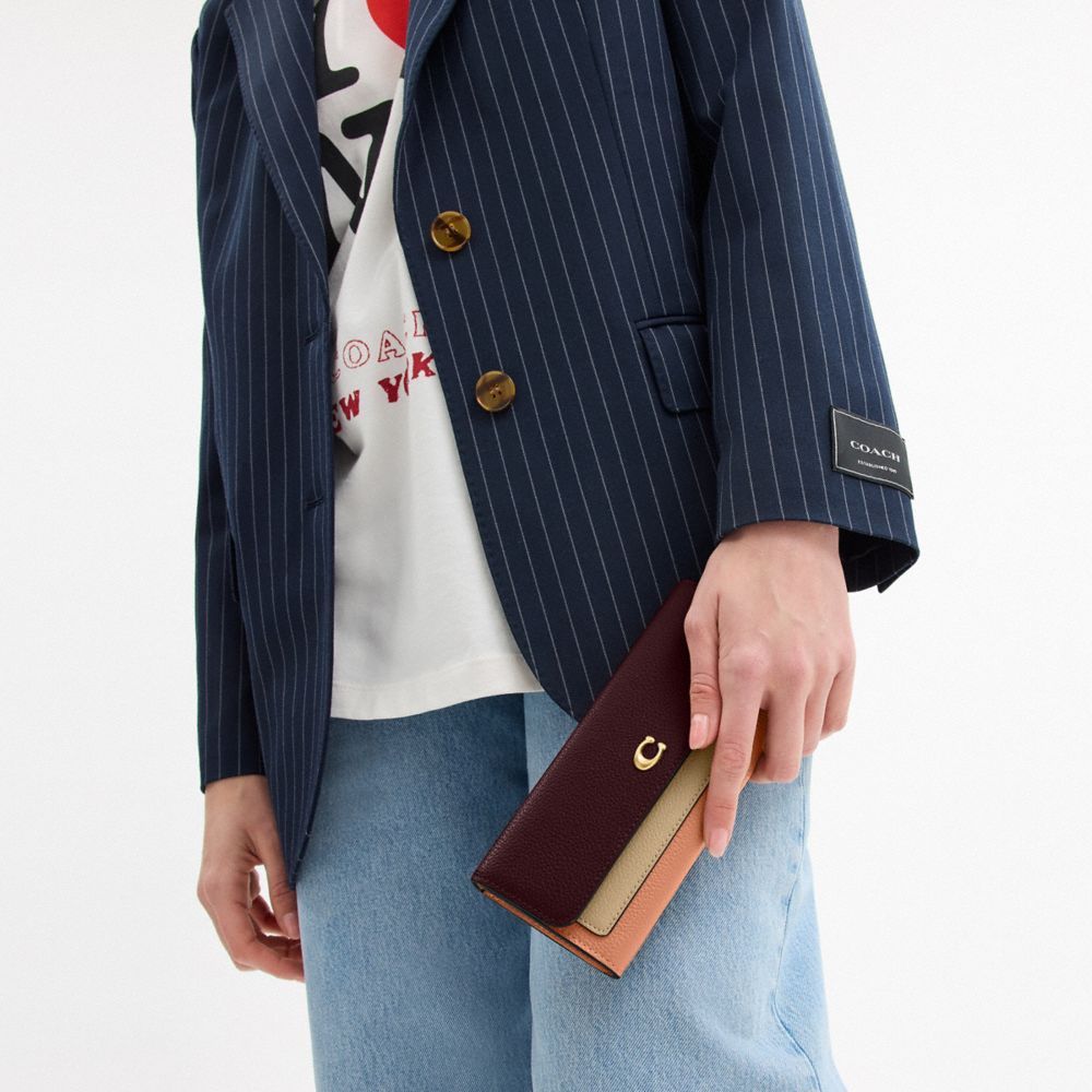 公式】COACH – コーチ | ミラ ロング フラップ ウォレット・カラーブロック