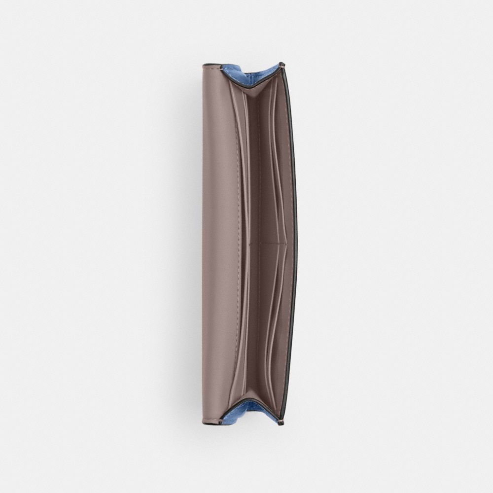 COACH®,ミラ ロング フラップ ウォレット・カラーブロック,長財布,ﾌﾞﾗｽ/ｱｯｼｭ ﾏﾙﾁ