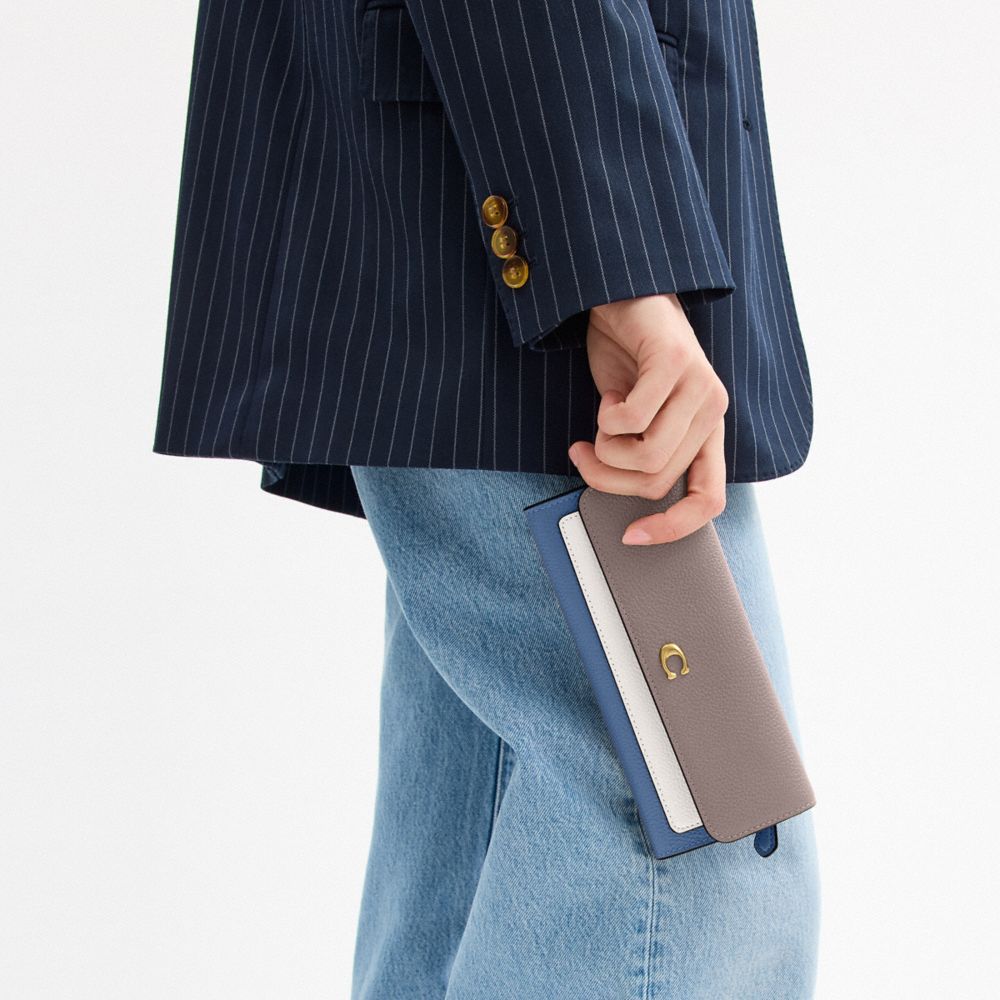 公式】COACH – コーチ | ミラ ロング フラップ ウォレット・カラーブロック