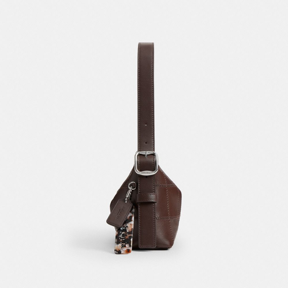 COACH®,Alter/Ego Small Slouchy Shoulder Bag In Checkerboard Upcrafted Leather,Leather,Shoulder Bag,Logo,Adjustable,Vegan,C...,,Group View