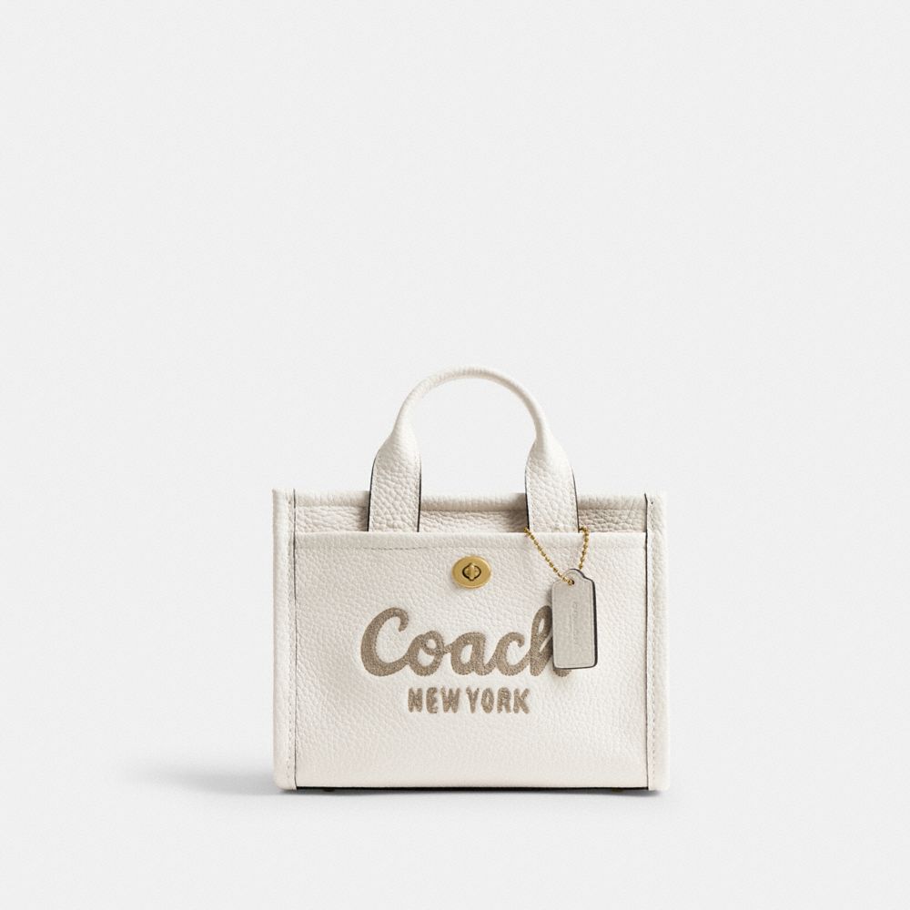 COACH®,カーゴ トート バッグ 20,トートバッグ,ﾌﾞﾗｽ/ﾁｮｰｸ