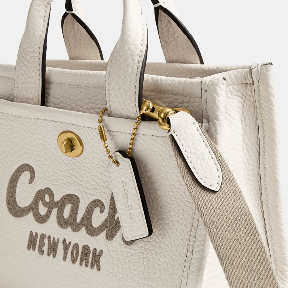 COACH®,Cargo Tote Bag 20,Recycled Polyester,Tote,Brass,Casual,White,Closer View