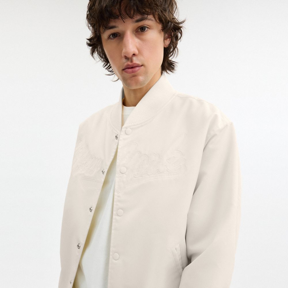COACH®,Souvenir Jacket In Recycled Polyamide,,Detail View