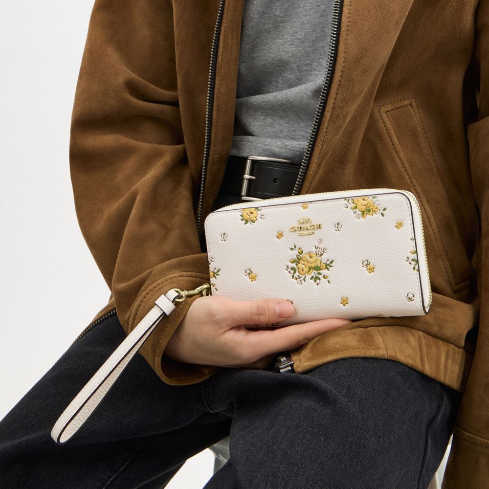 COACH®,ロング ジップ アラウンド ウォレット・フローラル プリント,長財布,ﾁｮｰｸ ﾏﾙﾁ