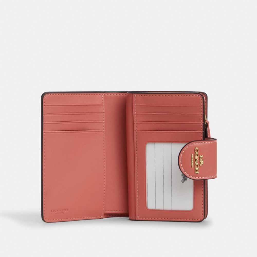 COACH®,ミディアム コーナー ジップ ウォレット・シグネチャー キャンバス・フローラル プリント,ｻﾝﾄﾞ ﾏﾙﾁ