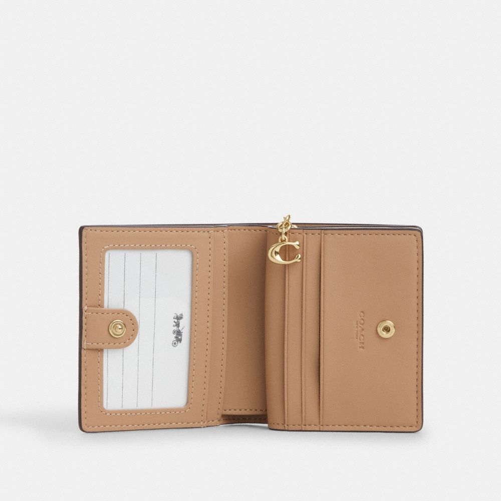 COACH®,Snap Wallet With Floral Applique,,Inside View,Top View