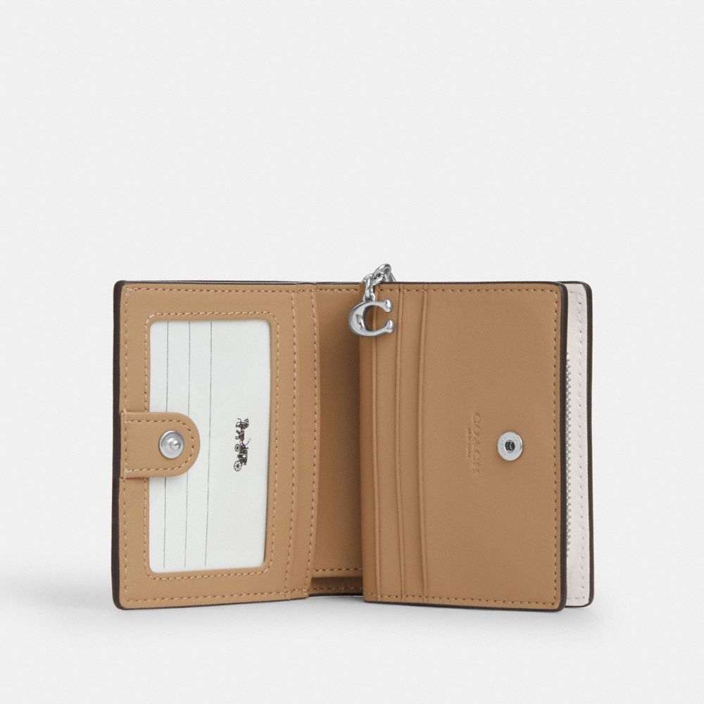 COACH®,Snap Wallet With Floral Applique,,Inside View,Top View