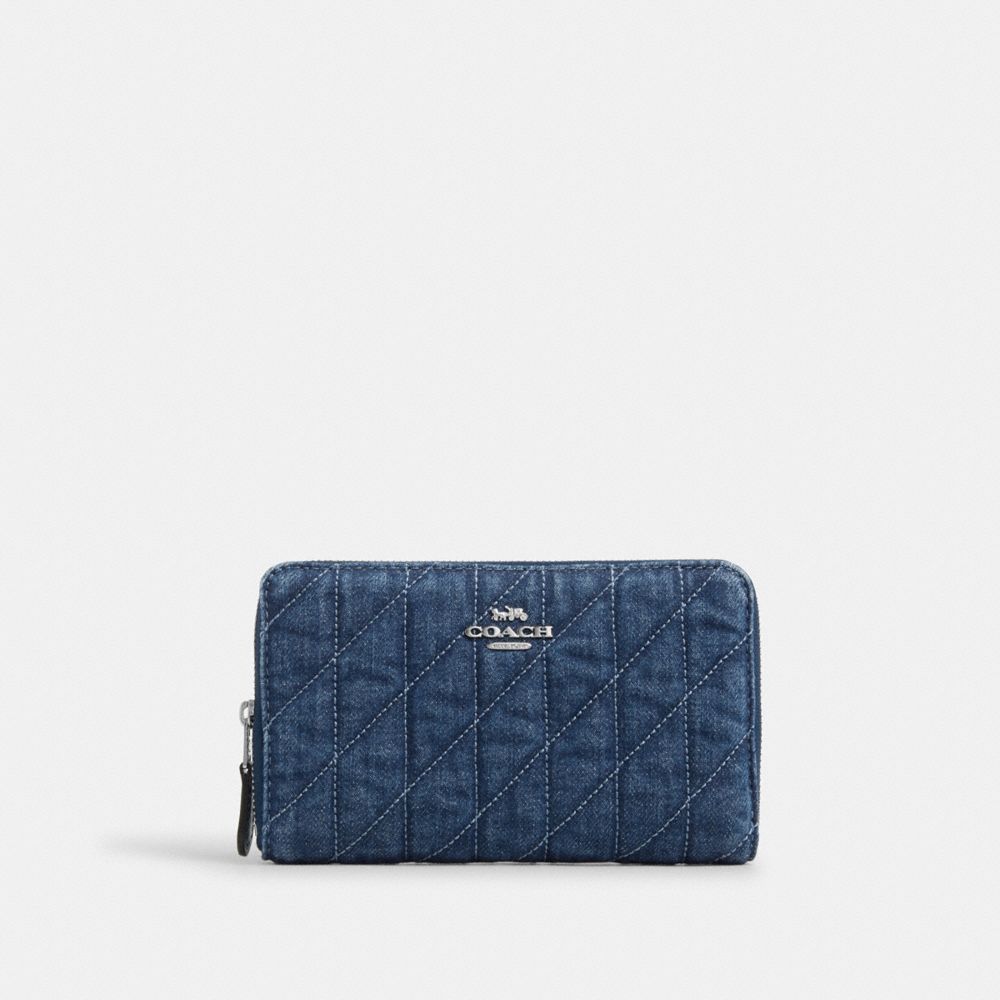 COACH®,Medium Id Zip Wallet With Quilting,,Front View