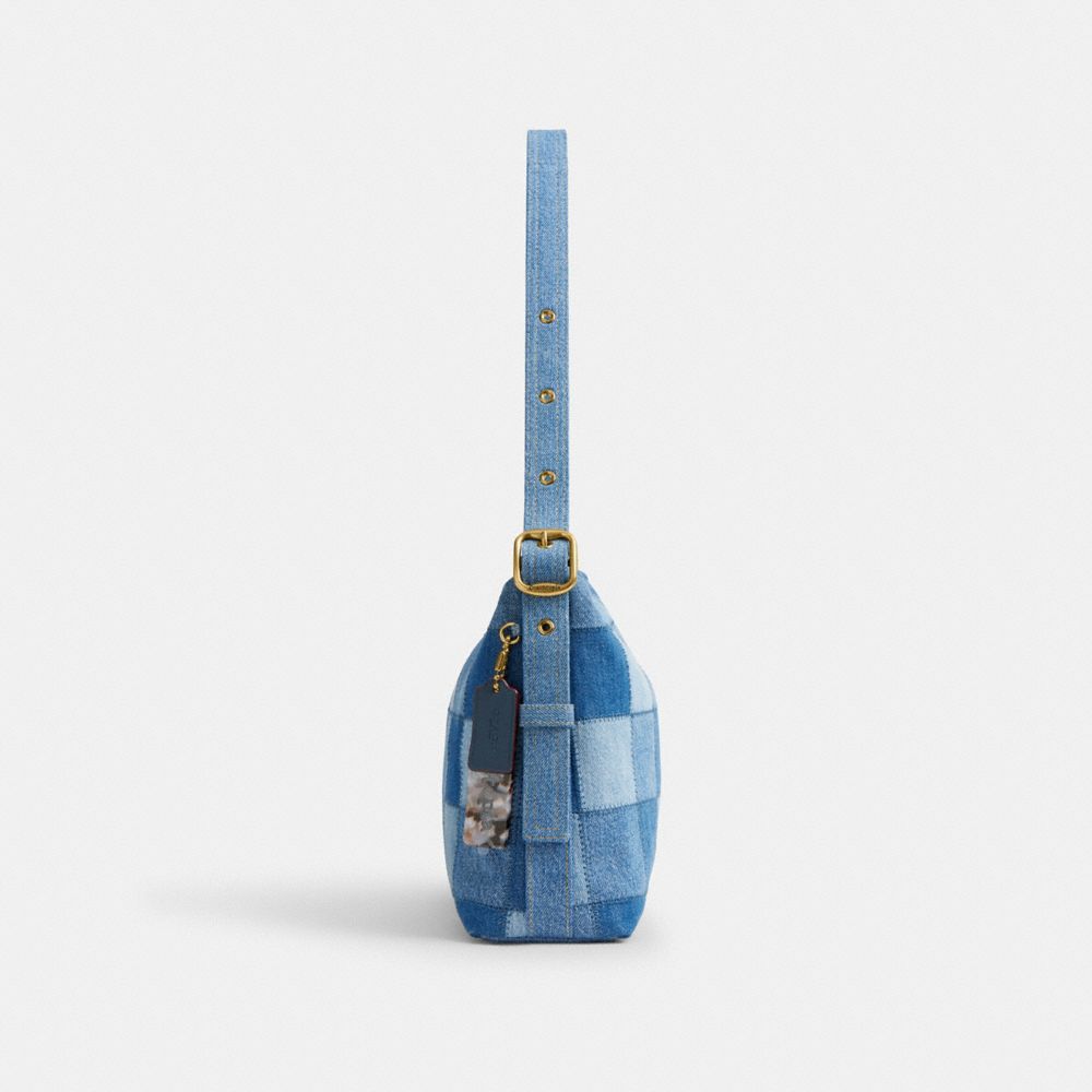 COACH®,Alter/Ego Shoulder Bag In Checkerboard Upcrafted Denim,,Group View