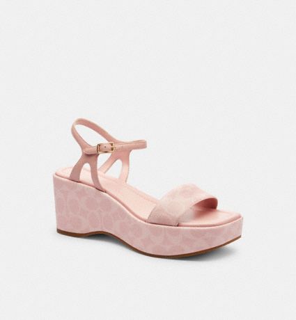 Gale Wedge Sandal In Signature Canvas