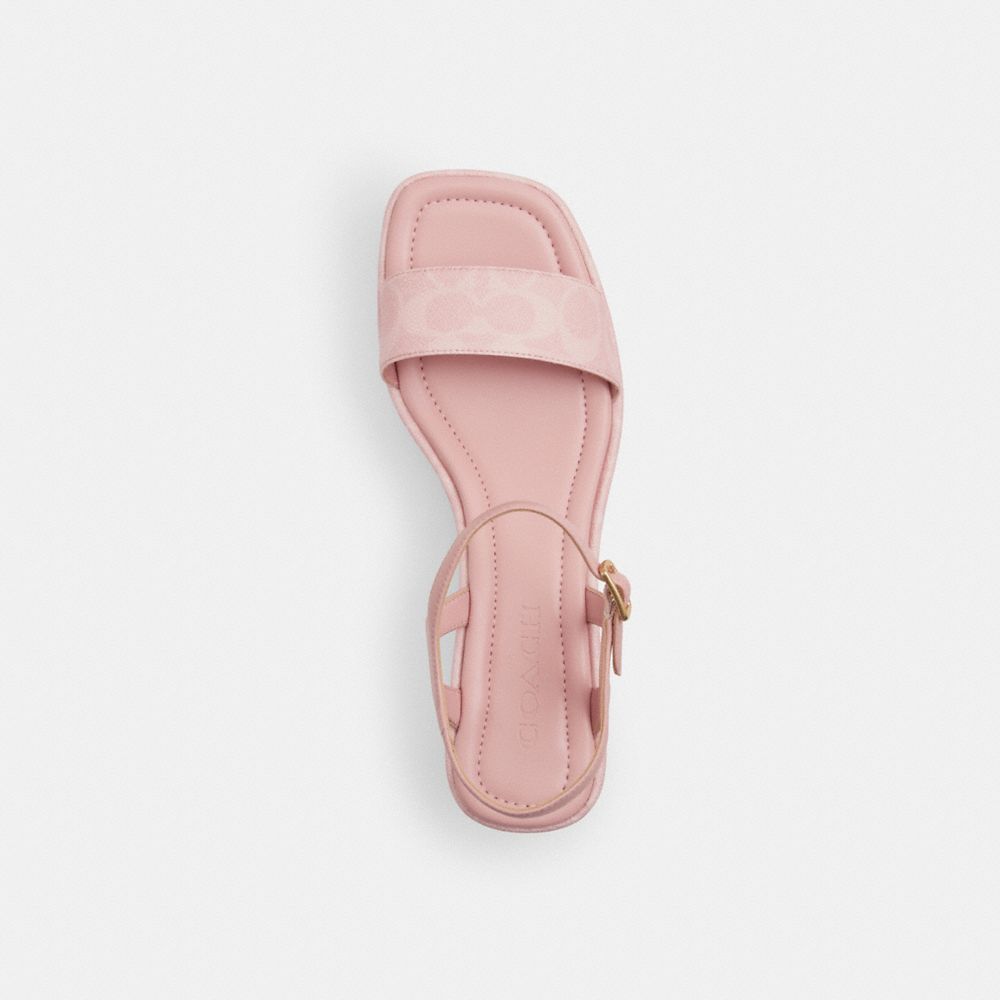 COACH®,Gale Wedge Sandal In Signature Canvas,,Inside View,Top View