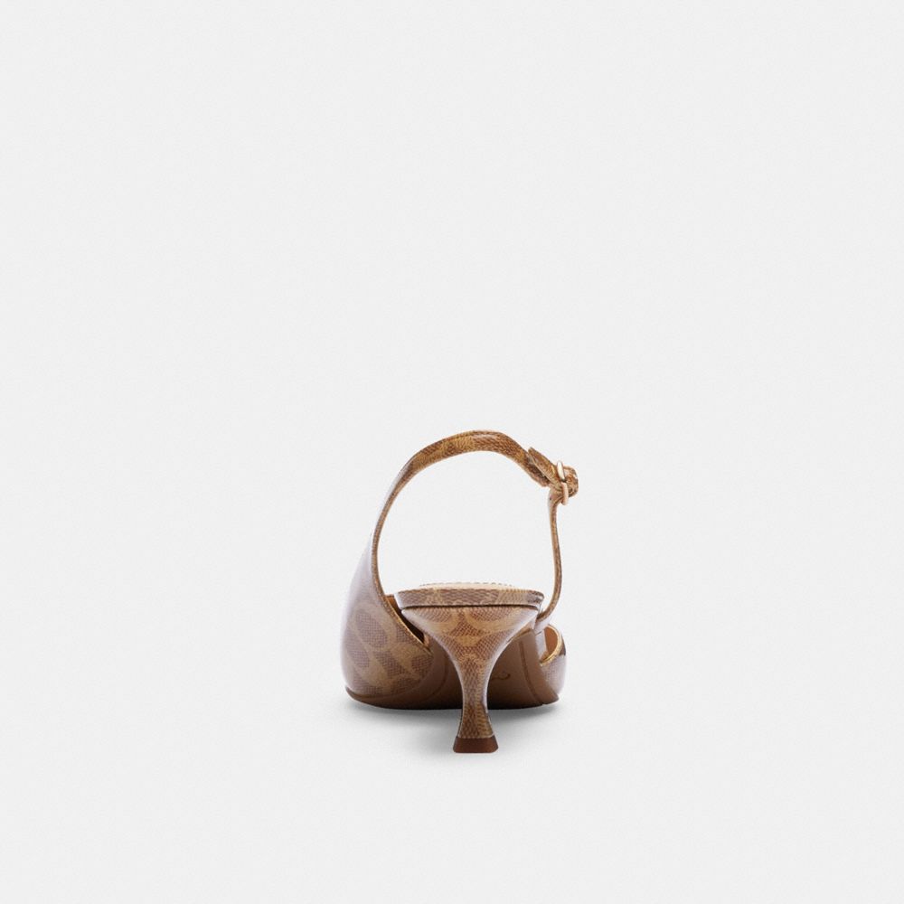 COACH®,ESCARPIN ROXANNE EN TOILE EXCLUSIVE,Bronzé,Alternate View