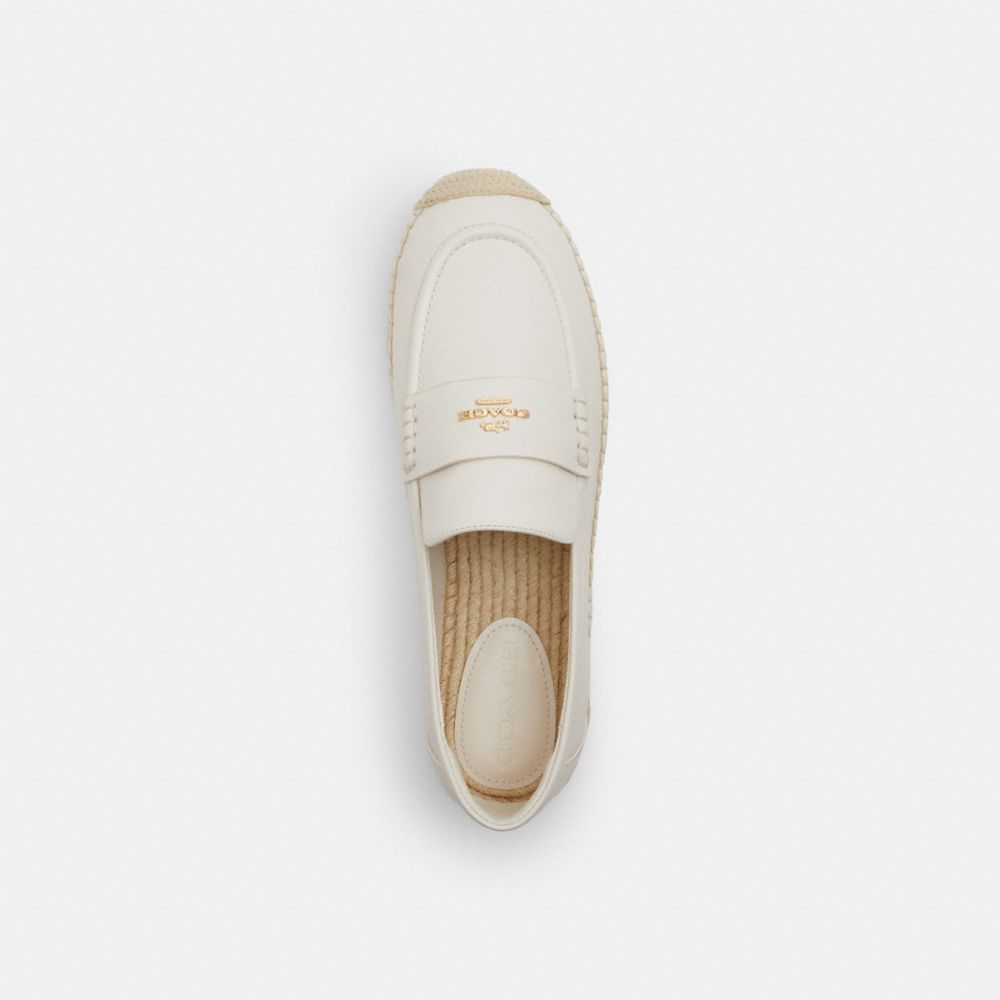 COACH®,Loafer Espadrille,White,Inside View,Top View