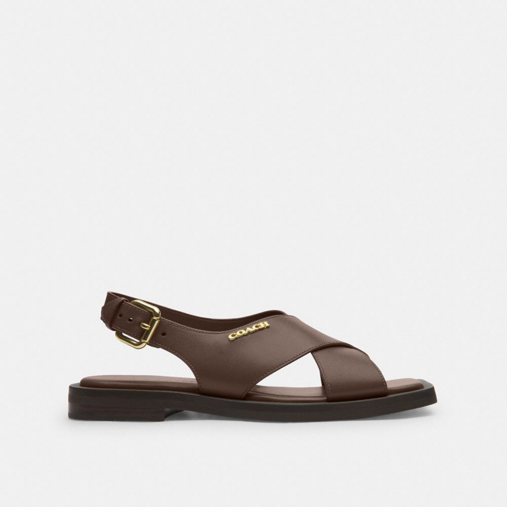 COACH®,Link Criss Cross Sandal,,Angle View