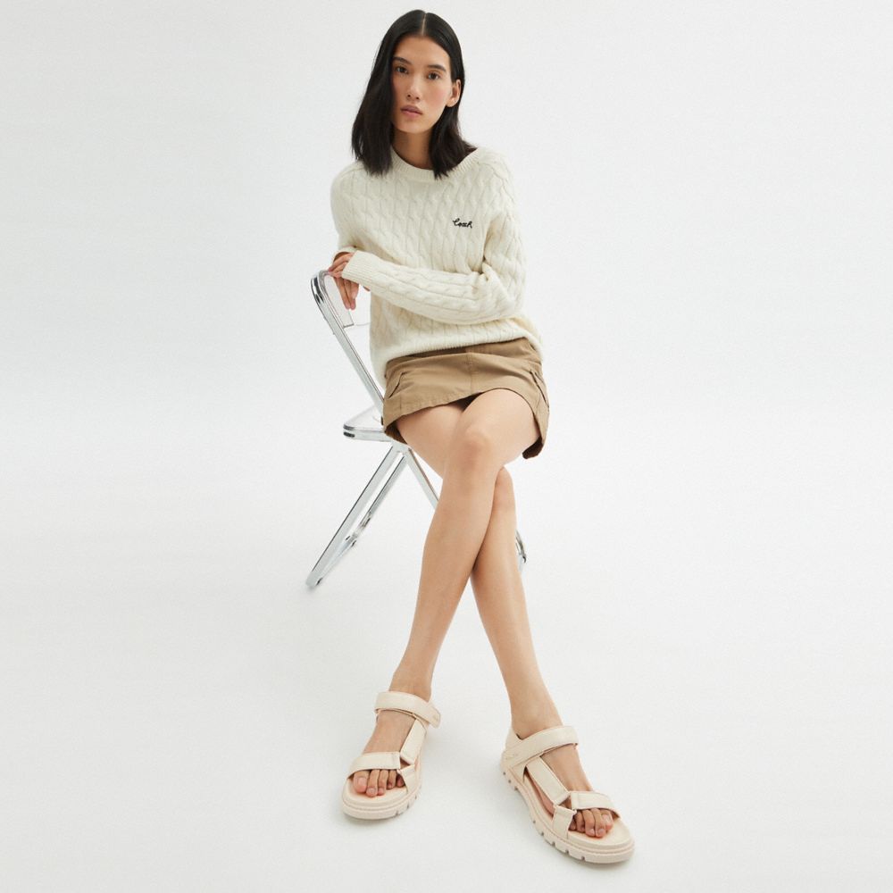 COACH®,SPORT SANDAL,Craie,Detail View