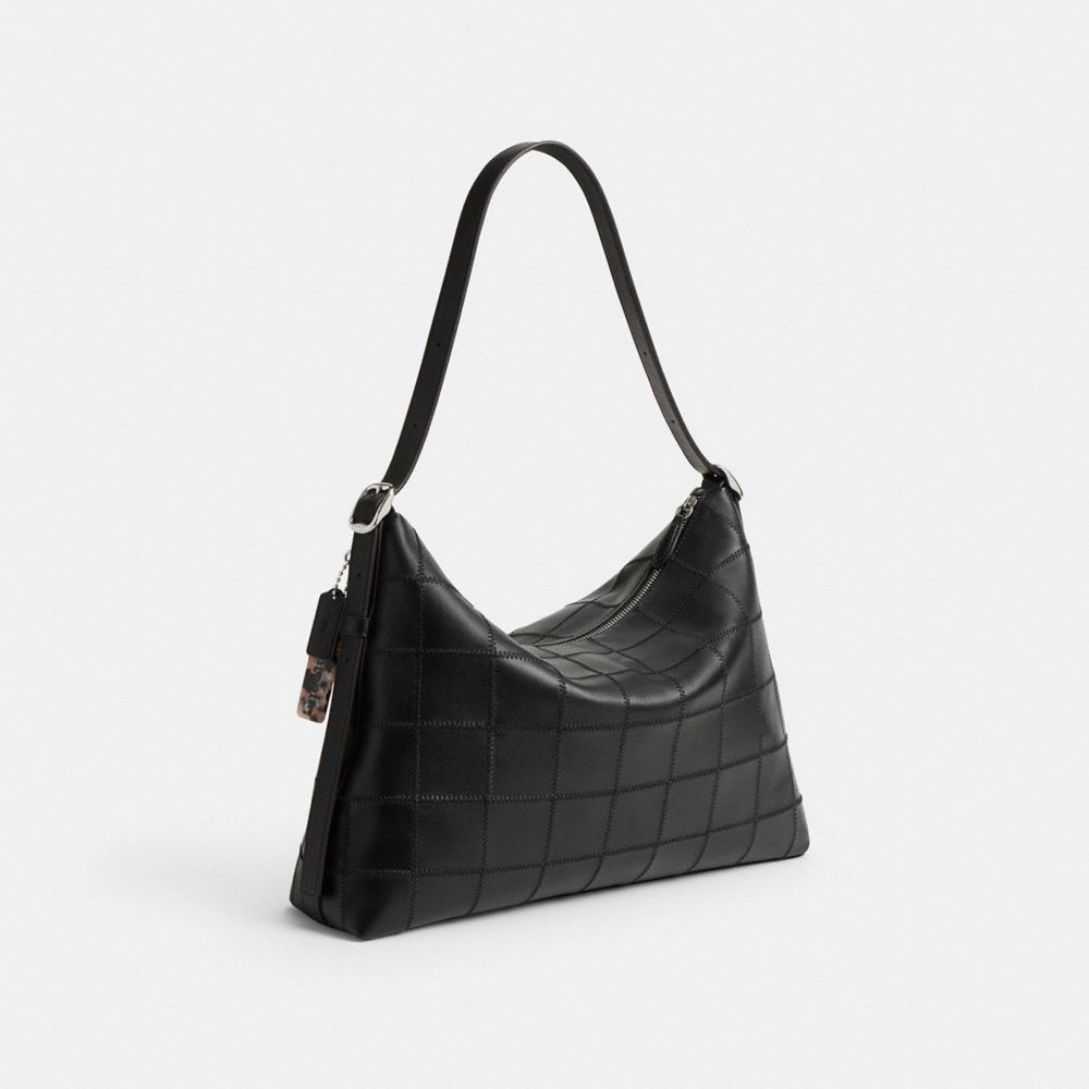 COACH®,Alter/Ego Large Shoulder Bag In Checkerboard Upcrafted Leather,,Angle View