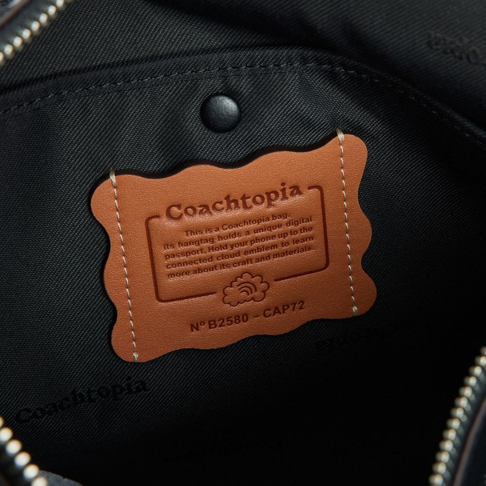COACH®,Alter/Ego Large Shoulder Bag In Checkerboard Upcrafted Leather,,Closer View