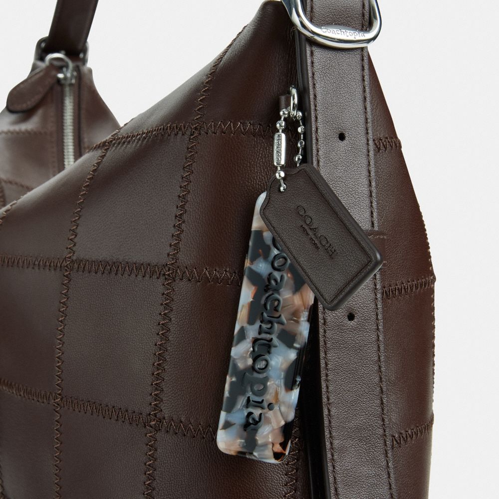 COACH®,Alter/Ego Large Shoulder Bag In Checkerboard Upcrafted Leather,Brown,Group View