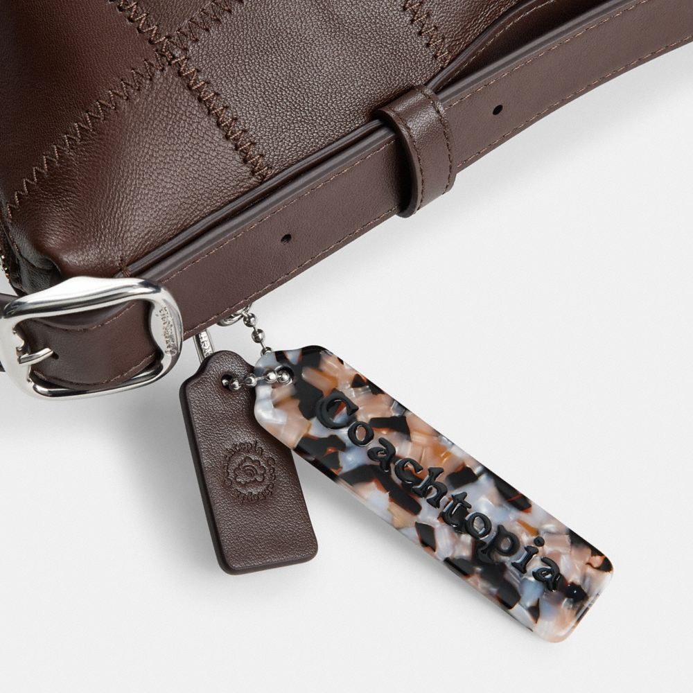 COACH®,Alter/Ego Large Shoulder Bag In Checkerboard Upcrafted Leather,Brown