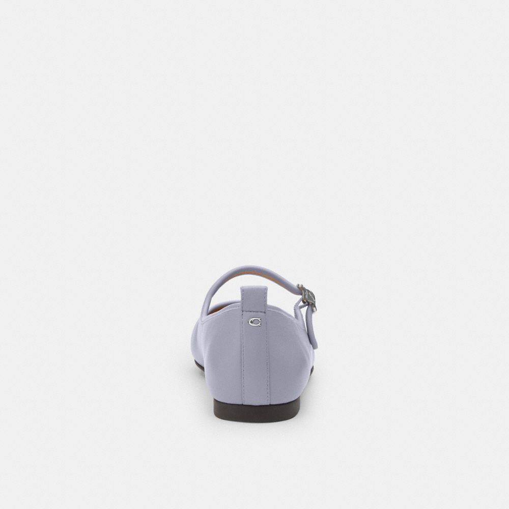 COACH®,C Rivet Mary Jane,Rubber,Leather,Ballet Flats,Logo,Metal,Pull Tab,Work,,Alternate View