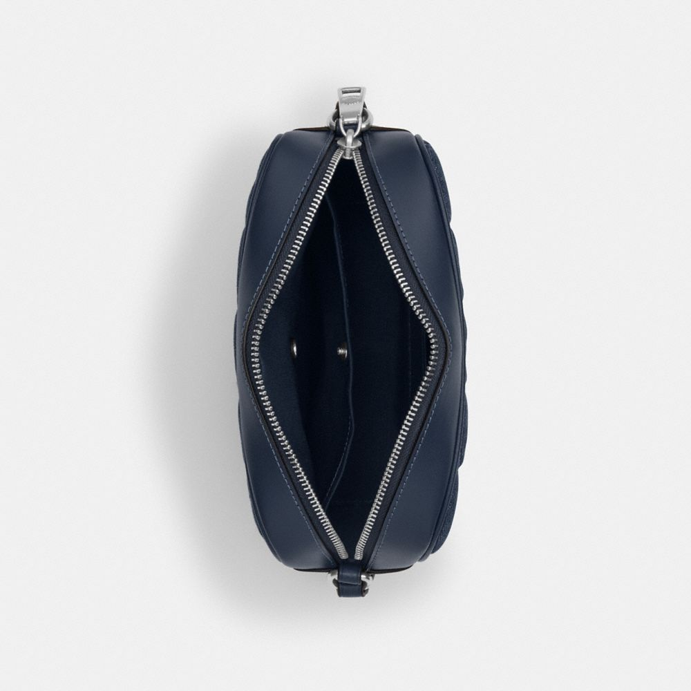 COACH®,Mini Jamie Camera Bag With Quilting,Blue,Inside View,Top View