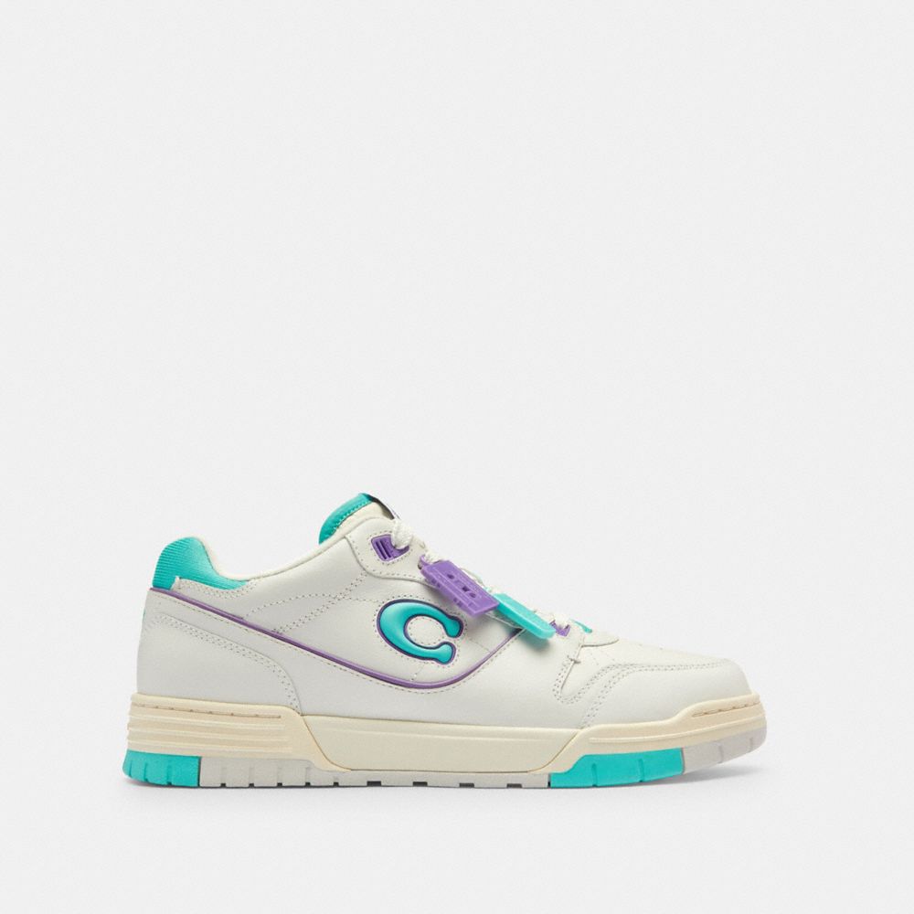 COACH®,BASKET SOHO,Blanc optique/Sarcelle,Angle View