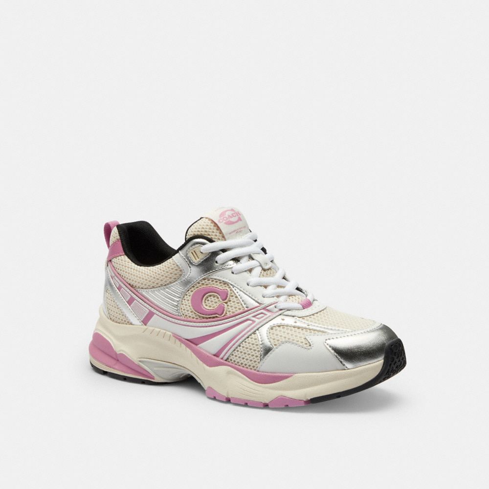 Coach Mesh Sneaker In Neutral