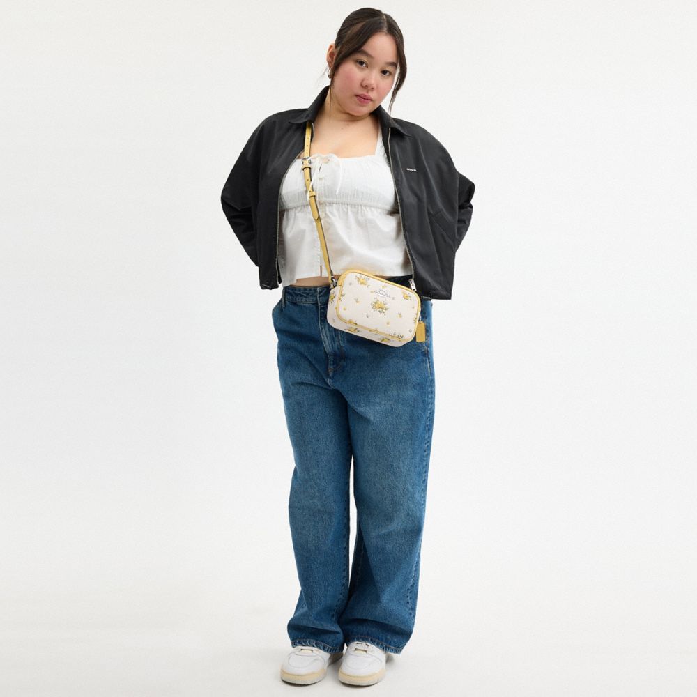 COACH®,ミニ ジェイミー カメラ バッグ・フローラル プリント,ｼﾙﾊﾞｰ/ﾁｮｰｸ ﾏﾙﾁ