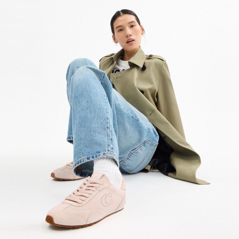 COACH®,Flat Sneaker,Pink,Detail View