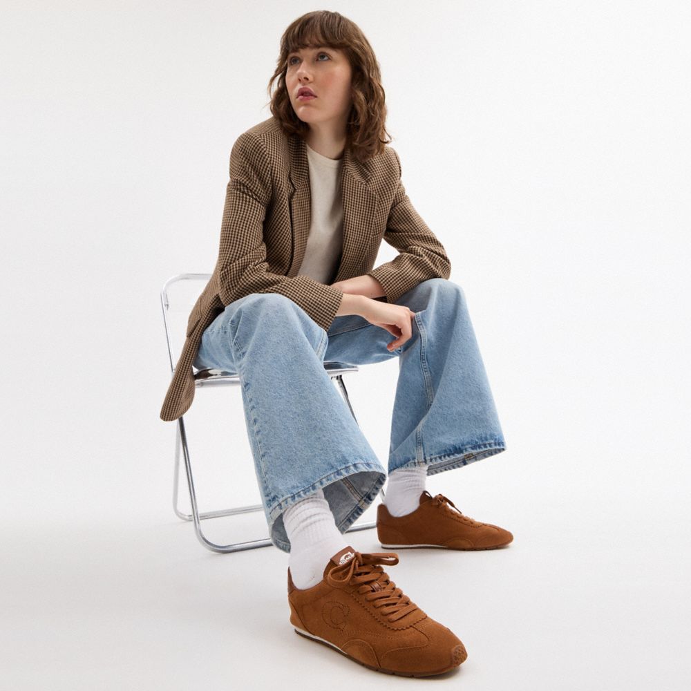 Coach Flat Sneaker In Brown