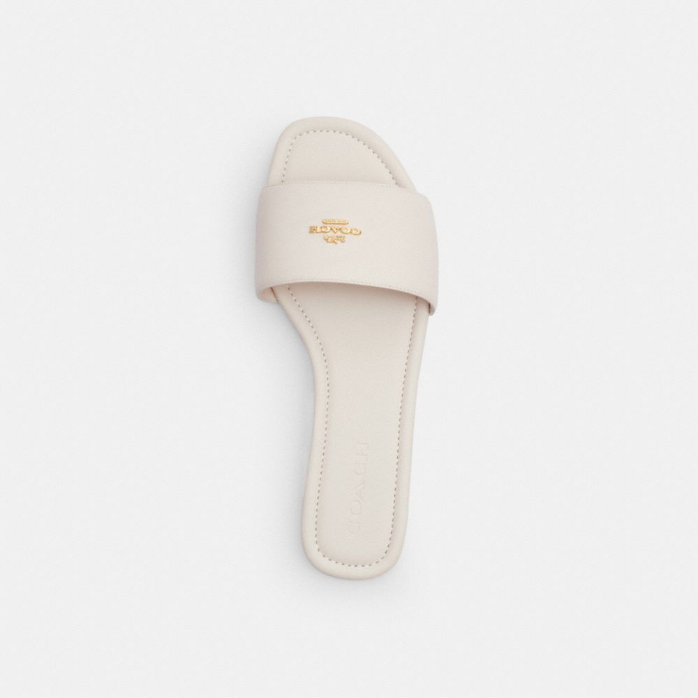 COACH®,Slide Sandal,Cream,Inside View,Top View