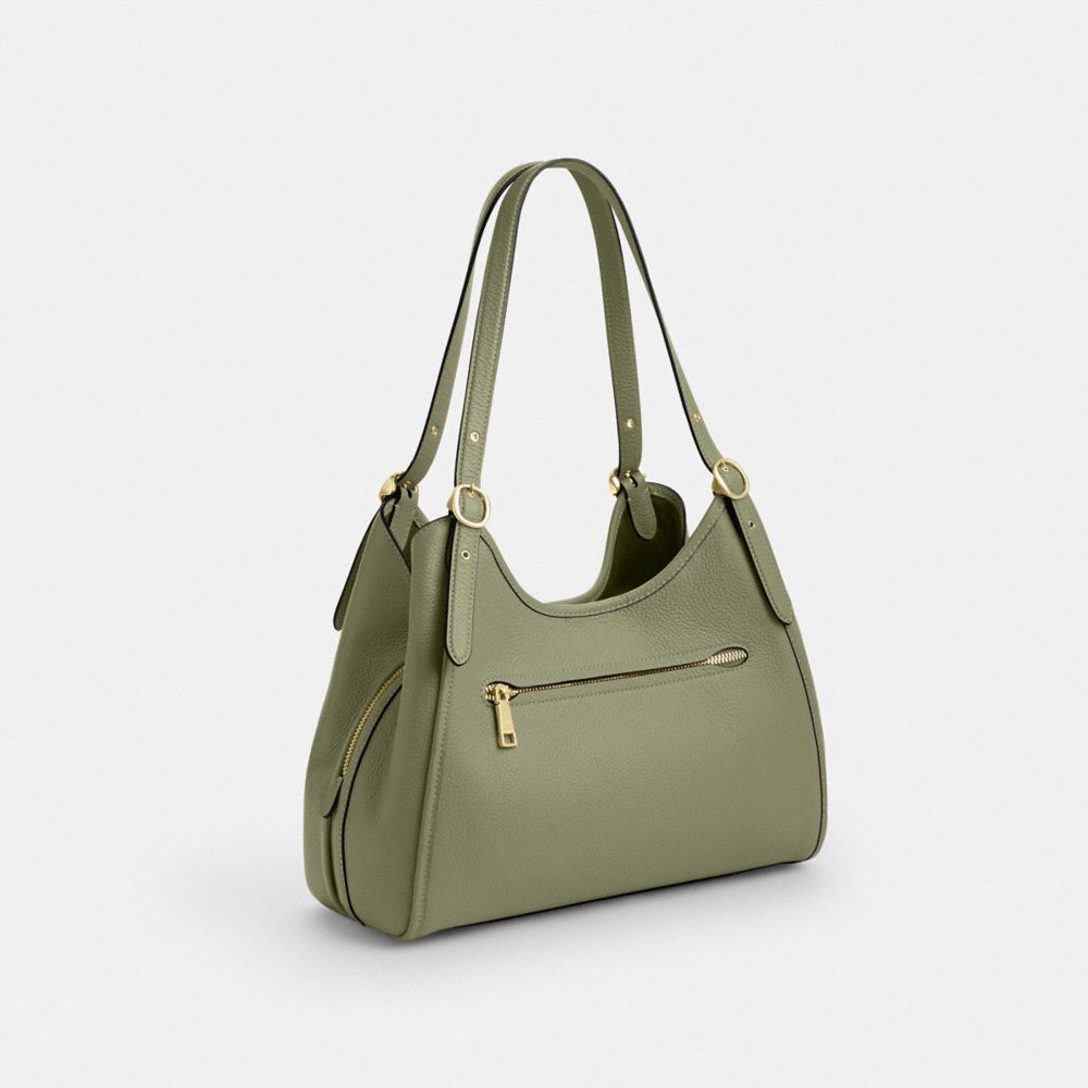 COACH®,Erin Shoulder Bag,Leather,Shoulder Bag,Logo,Gold Metal,Casual,,Angle View