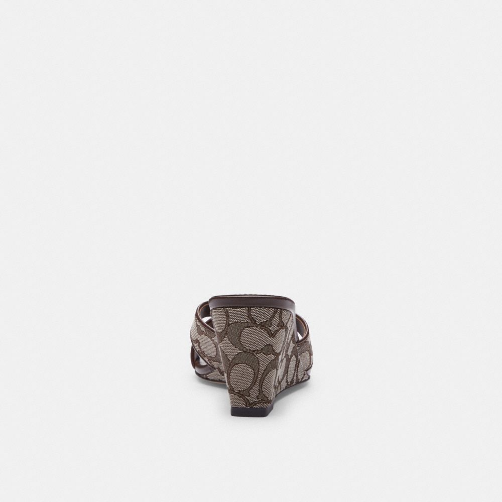 COACH®,Wedge Sandal In Signature Jacquard,Multi Color,Alternate View