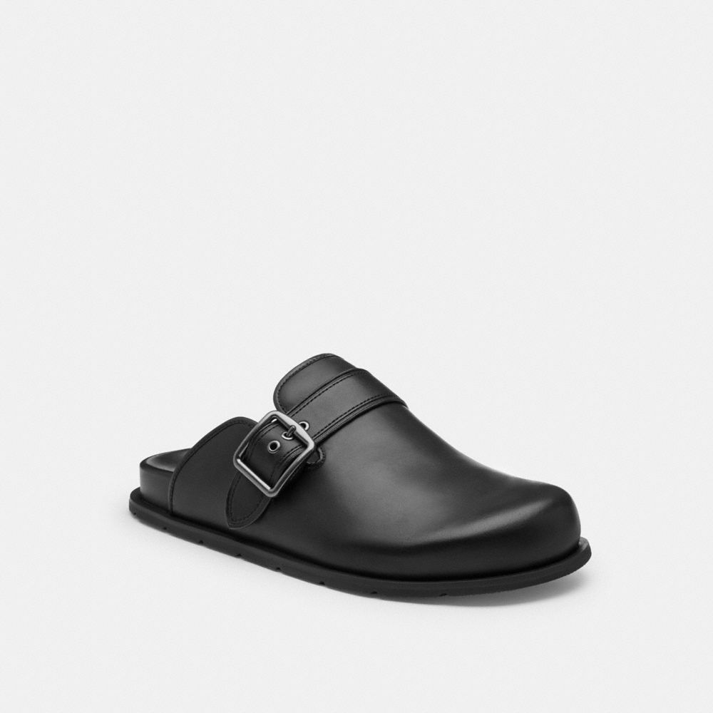 COACH®,Buckle Clog,Black,Front View image number 0