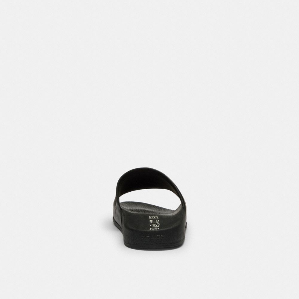 COACH®,Pool Slide With Sketch Print,Black,Alternate View