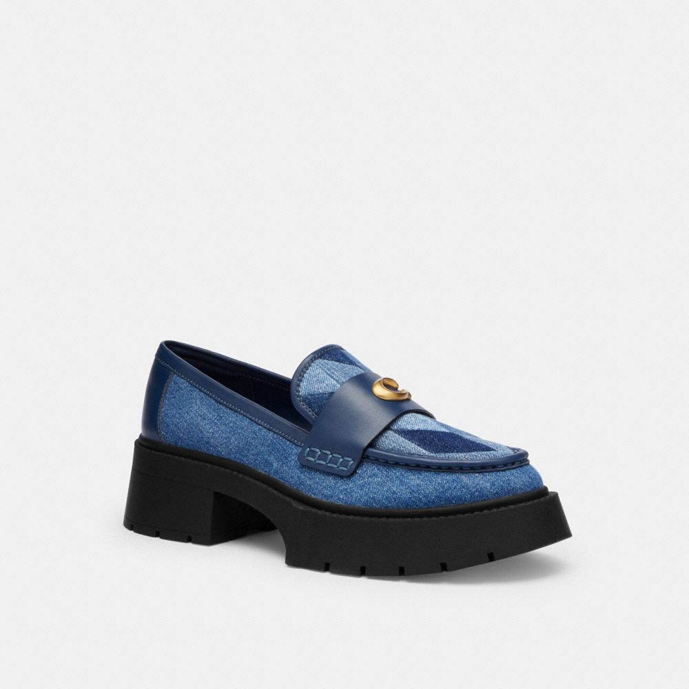 COACH®,Leah Platform Loafer With Quilting,,Front View