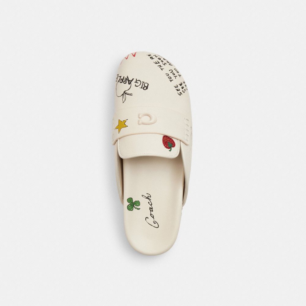 COACH®,Sculpted C Clog With Sketch Print,,Inside View,Top View