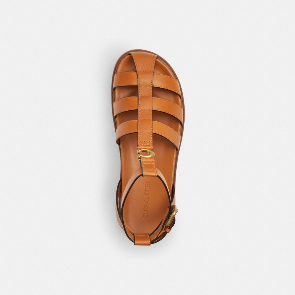 COACH®,Sculpted C Fisherman Sandal,,Inside View,Top View