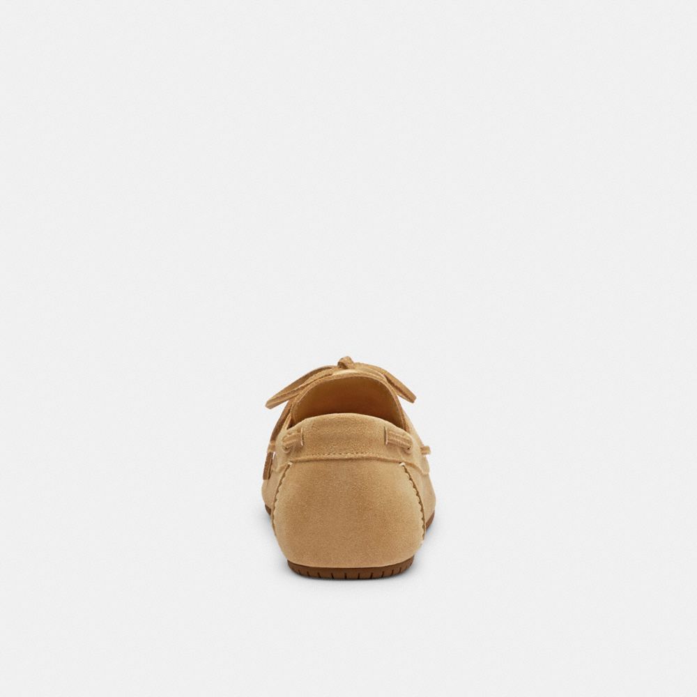 COACH®,Sculpted C Boat Shoe,Brown,Alternate View