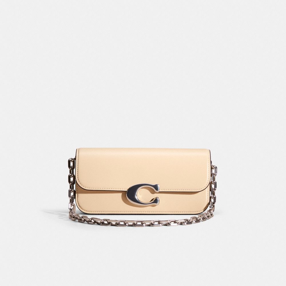 Coach Restored Idol Bag 23 In Silver/ivory